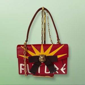 Osoride Top handle printed leather with Applique